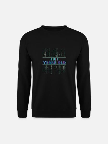 13. Geburtstag 13 Jahre alt Binärcode Informatik - Unisex Pullover - Schwarz