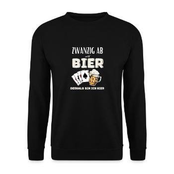 Twenty off and beer - Unisex Sweatshirt - black - Front - Alina (178cm) & Michal (187cm)