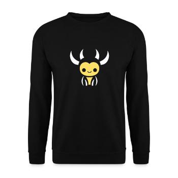 Dahu - Sweat-shirt Unisexe - noir - Devant - Alina (178cm) & Michal (187cm)