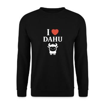 dahu - Sweat-shirt Unisexe - noir - Devant - Alina (178cm) & Michal (187cm)