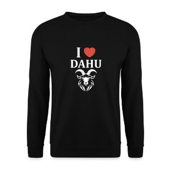 dahu - Sweat-shirt Unisexe - noir - Devant - Alina (178cm) & Michal (187cm)