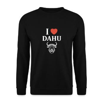 dahu - Sweat-shirt Unisexe - noir - Devant - Alina (178cm) & Michal (187cm)