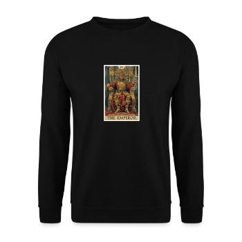 Tarot card The Emperor The Ruler - Unisex Sweatshirt - black - Front - Alina (178cm) & Michal (187cm)