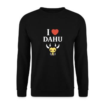 dahu - Sweat-shirt Unisexe - noir - Devant - Alina (178cm) & Michal (187cm)