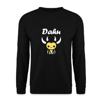 dahu - Sweat-shirt Unisexe - noir - Devant - Alina (178cm) & Michal (187cm)