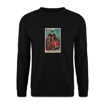 Tarot card The Emperor The Ruler - Unisex Sweatshirt - black - Front - Alina (178cm) & Michal (187cm)