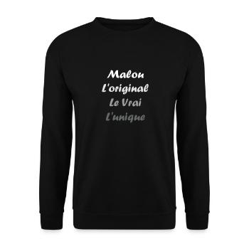 Malou - Sweat-shirt Unisexe - noir - Devant - Alina (178cm) & Michal (187cm)