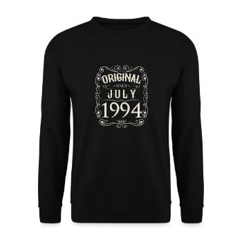 Vintage - Original depuis l'anniversaire de juillet 1994 - Sweat-shirt Unisexe - noir - Devant - Alina (178cm) & Michal (187cm)