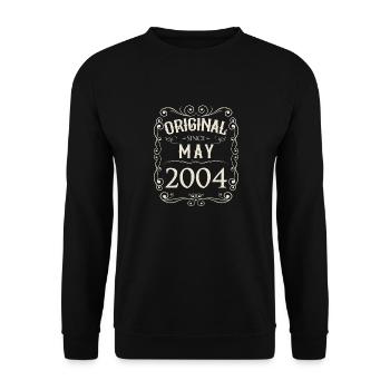 Vintage - Original depuis l'anniversaire de mai 2004 - Sweat-shirt Unisexe - noir - Devant - Alina (178cm) & Michal (187cm)