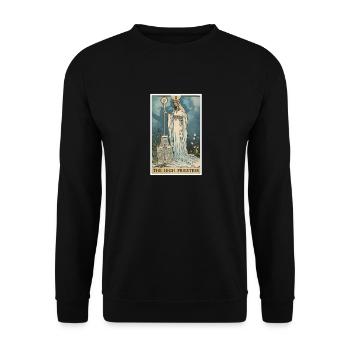 Tarotkarte The High Priestess Die Hohepriesterin - Unisex Pullover - Schwarz - Vorne - Alina (178cm) & Michal (187cm)