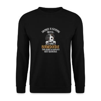 Bernedoodle Dog - Unisex Sweatshirt - black - Front - Alina (178cm) & Michal (187cm)