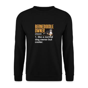 Bernedoodle Dog - Unisex Sweatshirt - black - Front - Alina (178cm) & Michal (187cm)