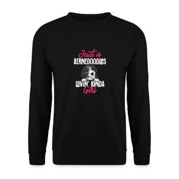 Bernedoodle Dog - Unisex Sweatshirt - black - Front - Alina (178cm) & Michal (187cm)