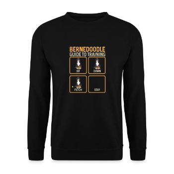 Chien Bernedoodle - Sweat-shirt Unisexe - noir - Devant - Alina (178cm) & Michal (187cm)