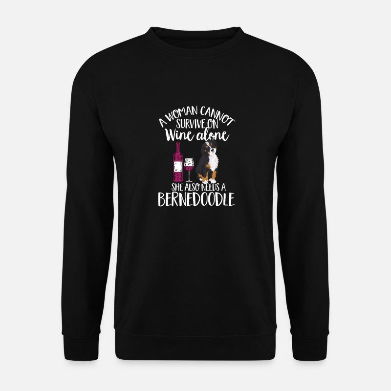 Bernedoodle Hund - Unisex Pullover - Schwarz