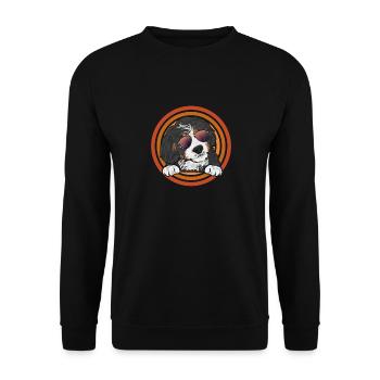 Bernedoodle Dog - Unisex Sweatshirt - black - Front - Alina (178cm) & Michal (187cm)