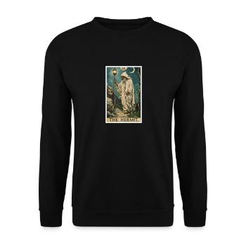 Carte de Tarot Carte de Tarot L’Ermite L’Ermite - Sweat-shirt Unisexe - noir - Devant - Alina (178cm) & Michal (187cm)