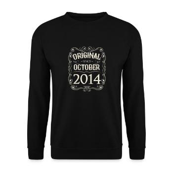 Vintage - Original depuis l'anniversaire d'octobre 2014 - Sweat-shirt Unisexe - noir - Devant - Alina (178cm) & Michal (187cm)