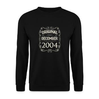 Vintage - Original depuis l'anniversaire de décembre 2004 - Sweat-shirt Unisexe - noir - Devant - Alina (178cm) & Michal (187cm)