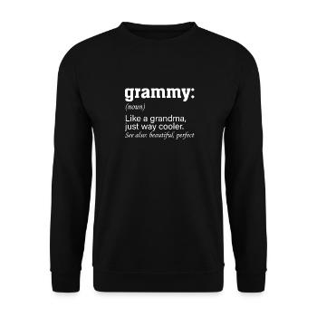 Grammy Definition Lustige Oma Oma - Unisex Pullover - Schwarz - Vorne - Alina (178cm) & Michal (187cm)
