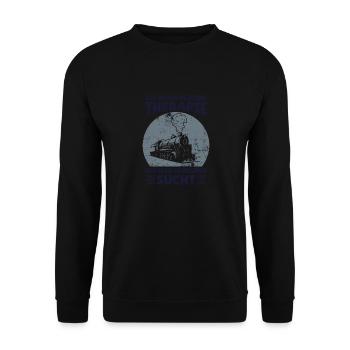 Je n’ai pas besoin de thérapie Travailleur de locomotive - Sweat-shirt Unisexe - noir - Devant - Alina (178cm) & Michal (187cm)