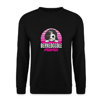 Chien Bernedoodle - Sweat-shirt Unisexe - noir - Devant - Alina (178cm) & Michal (187cm)