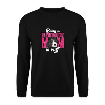 Chien Bernedoodle - Sweat-shirt Unisexe - noir - Devant - Alina (178cm) & Michal (187cm)