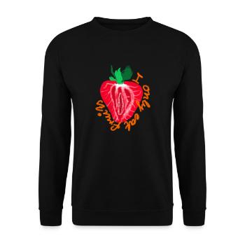 I only eat fruits - Unisex Pullover - Schwarz - Vorne - Alina (178cm) & Michal (187cm)