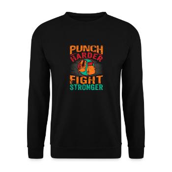 Frapper plus fort, combattre plus fort - Sweat-shirt Unisexe - noir - Devant - Alina (178cm) & Michal (187cm)