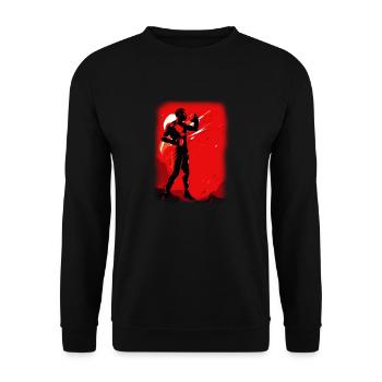 Boxing - Unisex Sweatshirt - black - Front - Alina (178cm) & Michal (187cm)