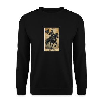 Tarot Cards Tarot Card Death Death - Unisex Sweatshirt - black - Front - Alina (178cm) & Michal (187cm)