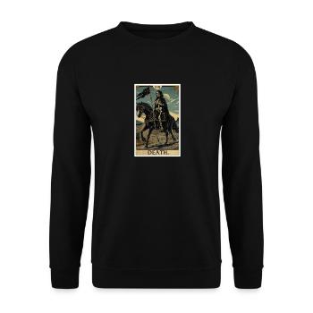 Tarot Cards Tarot Card Death Death - Unisex Sweatshirt - black - Front - Alina (178cm) & Michal (187cm)