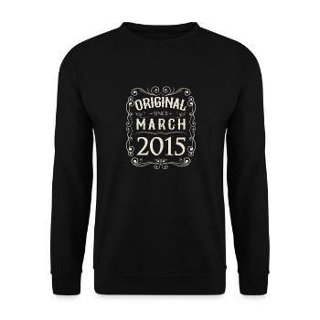 Vintage - Original depuis l'anniversaire de mars 2015 - Sweat-shirt Unisexe - noir - Devant - Alina (178cm) & Michal (187cm)