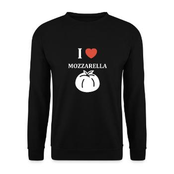 Humour mozzarella - Sweat-shirt Unisexe - noir - Devant - Alina (178cm) & Michal (187cm)