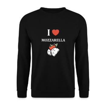 Humour mozzarella - Sweat-shirt Unisexe - noir - Devant - Alina (178cm) & Michal (187cm)