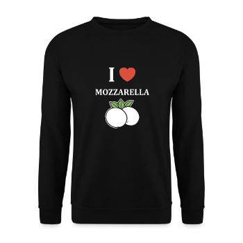 Humour mozzarella - Sweat-shirt Unisexe - noir - Devant - Alina (178cm) & Michal (187cm)