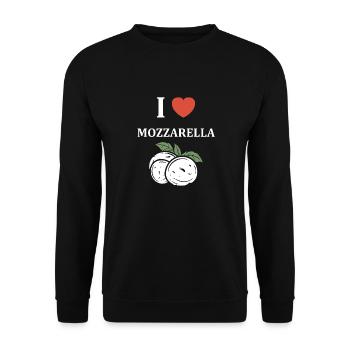 Humour mozzarella - Sweat-shirt Unisexe - noir - Devant - Alina (178cm) & Michal (187cm)