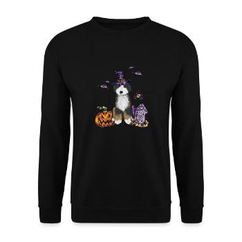 Chien Bernedoodle - Sweat-shirt Unisexe - noir - Devant - Alina (178cm) & Michal (187cm)