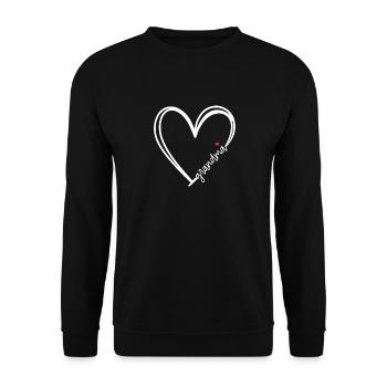 Grand-mère Coeur Femmes Pour Noël Fête Des Mères - Sweat-shirt Unisexe - noir - Devant - Alina (178cm) & Michal (187cm)