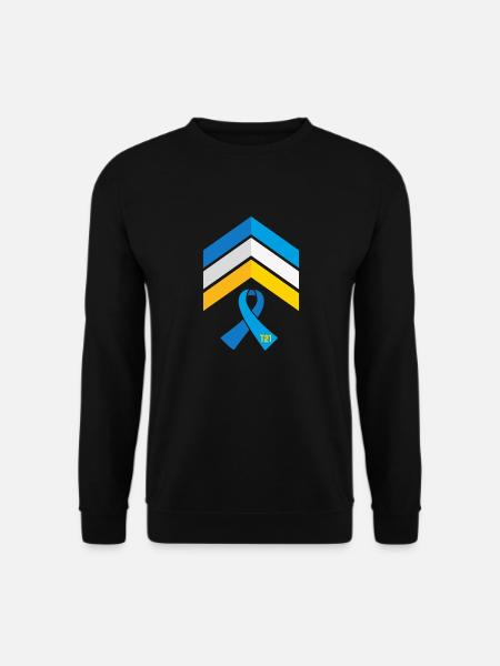 T21 Ribbon - Down Syndrome Awareness Month, Rock - Unisex Sweatshirt - black