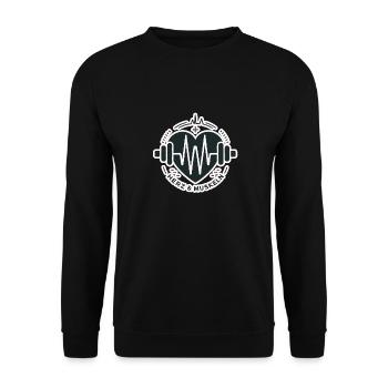 Fitness Design perfekt für Sportler - Unisex Pullover - Schwarz - Vorne - Alina (178cm) & Michal (187cm)