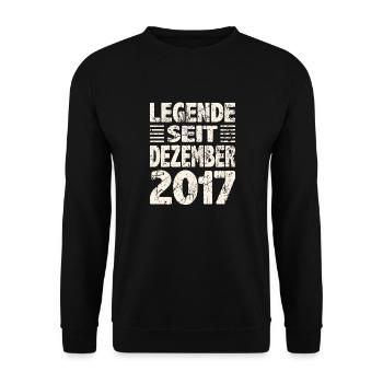 Décembre 2017 Légende depuis 6 ans homme femme - Sweat-shirt Unisexe - noir - Devant - Alina (178cm) & Michal (187cm)