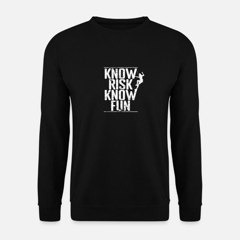 Know Risk Know Fun Bouldering - Unisex Sweatshirt - black