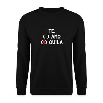 Te Amo Te Quila Funny Mexican Alcohol Drink Humor - Unisex Sweatshirt - black - Front - Alina (178cm) & Michal (187cm)