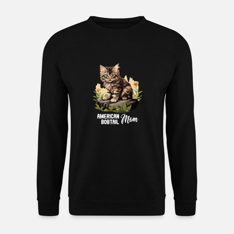 Chat Chats American Bobtail - Sweat-shirt Unisexe - noir