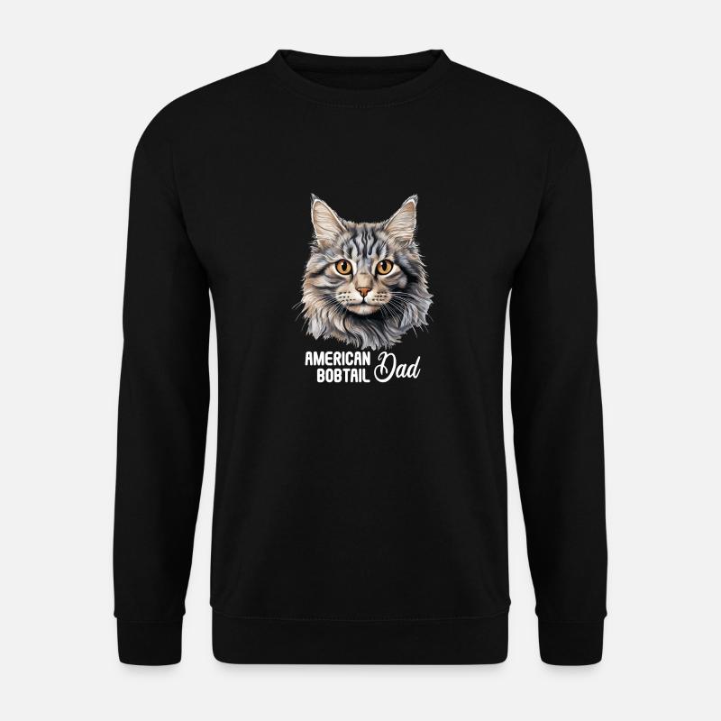 Chat Chats American Bobtail - Sweat-shirt Unisexe - noir