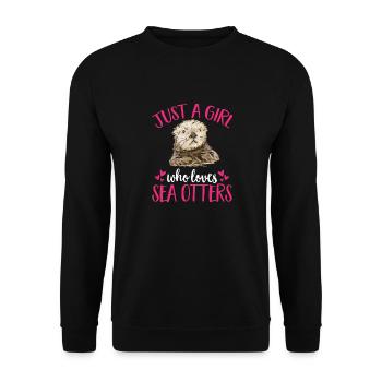 Seeotter - Unisex Pullover - Schwarz - Vorne - Alina (178cm) & Michal (187cm)