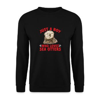 Seeotter - Unisex Pullover - Schwarz - Vorne - Alina (178cm) & Michal (187cm)