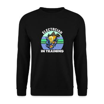 Électricien en formation Technicien d’éclairage Profession de lampe - Sweat-shirt Unisexe - noir - Devant - Alina (178cm) & Michal (187cm)