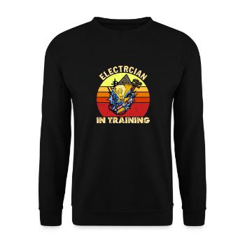 Électricien en formation Technicien d’éclairage Profession de lampe - Sweat-shirt Unisexe - noir - Devant - Alina (178cm) & Michal (187cm)